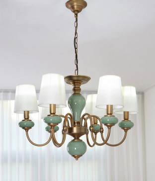 비브라 6등 도자기 LED식탁등 식탁전등