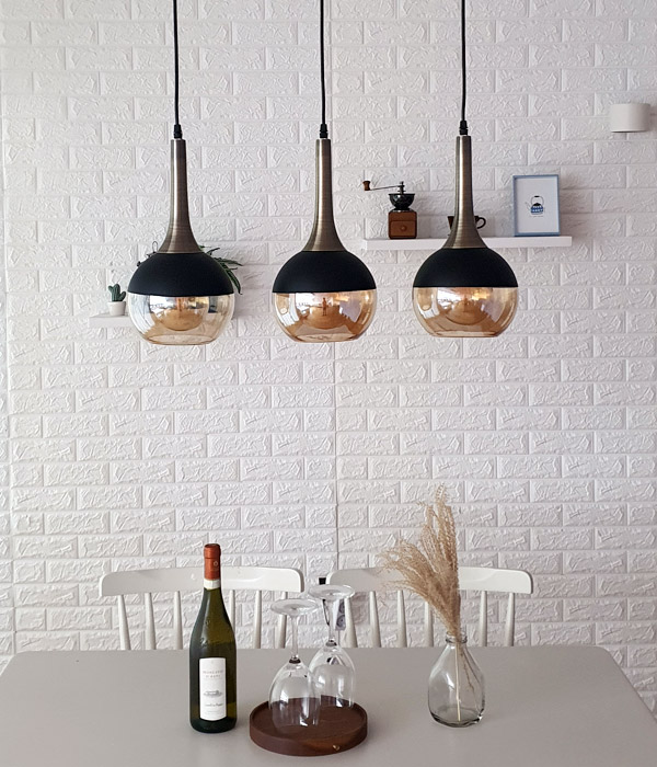 라운지 3등 펜던트식탁등, 식탁전등, 주방식탁조명