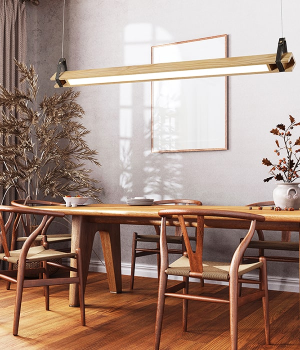 피오린 펜던트 식탁조명 LED 30W 원목, 월넛